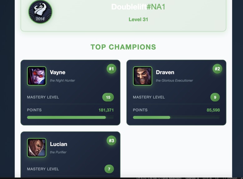 Rift Rewind: AI-Powered League Analytics – screenshot 2