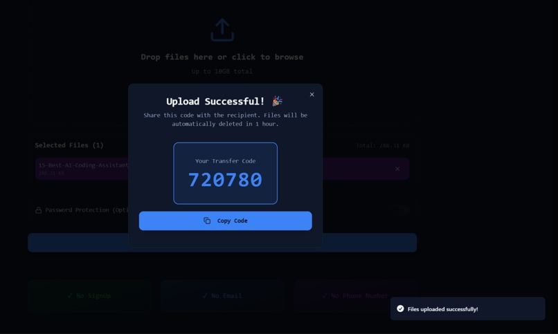 SendIT – screenshot 1