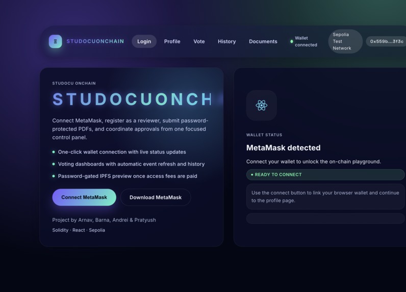 StudocuOnChain Audit Network – screenshot 1