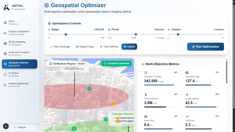 Amthal: AI-Driven 3D EV Infrastructure Planner  – screenshot 5