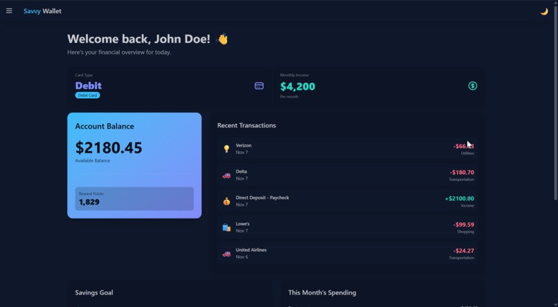 SavvyWallet – screenshot 1