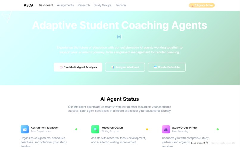 ASCA - Adaptive Student Coaching Agents – screenshot 1