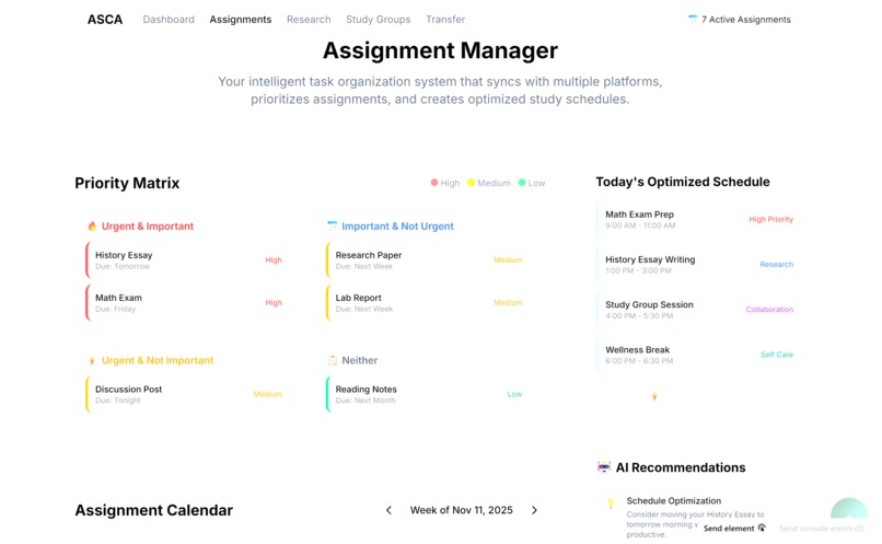 ASCA - Adaptive Student Coaching Agents – screenshot 2
