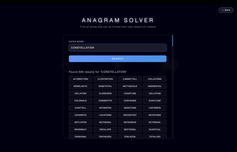 Lexiconstellations – screenshot 4