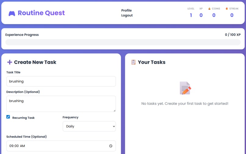 Taskality – screenshot 1