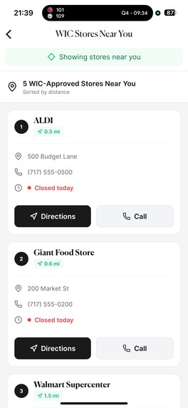 WIC App – screenshot 6