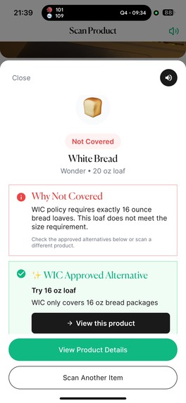 WIC App – screenshot 4