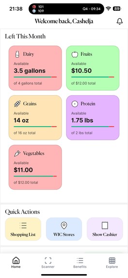 WIC App – screenshot 1
