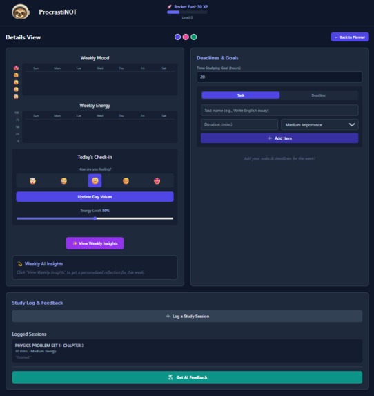 ProcrastiNOT – screenshot 3