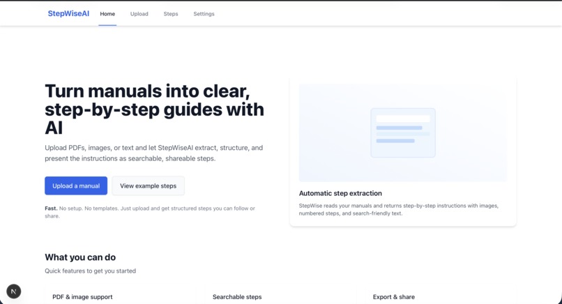 StepWiseAI – screenshot 1