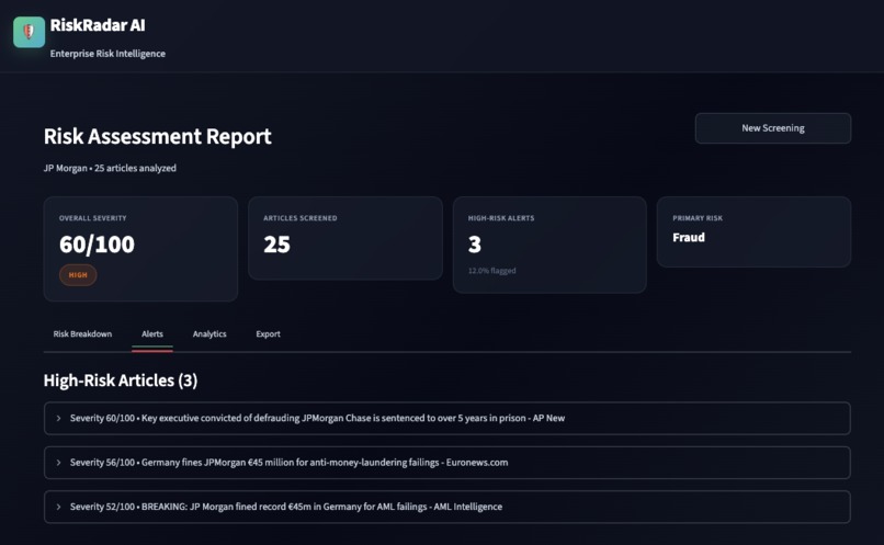 RiskRadar AI – screenshot 6