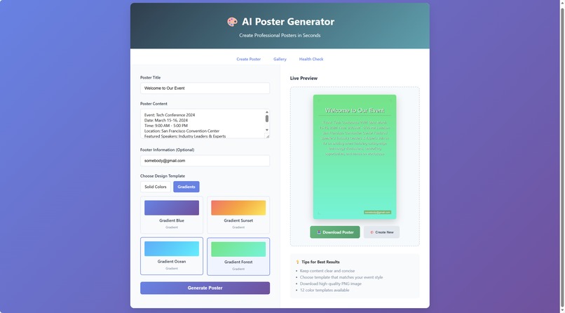 Simple-Poster-Generator – screenshot 1