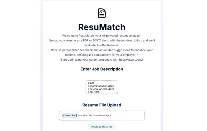 ResuMatch – screenshot 1