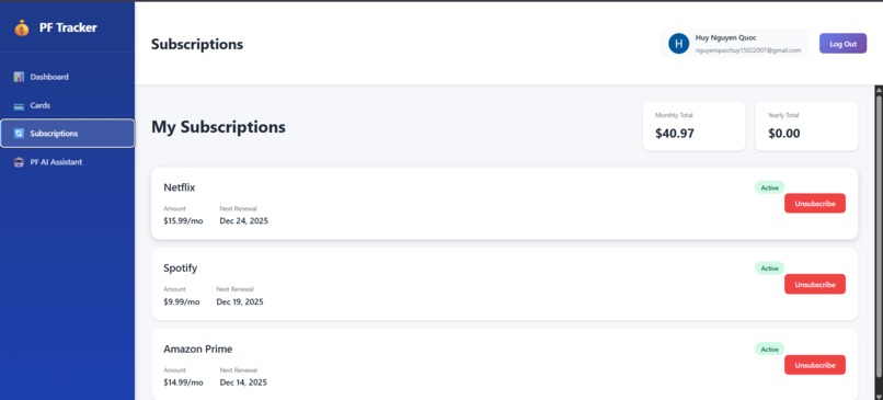 PF Tracker – screenshot 7