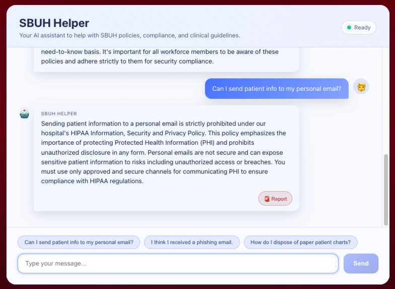 SecureSBU – screenshot 2