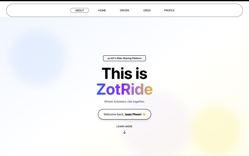 ZotRide – screenshot 1