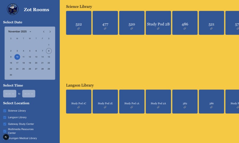 ZotRooms – screenshot 1