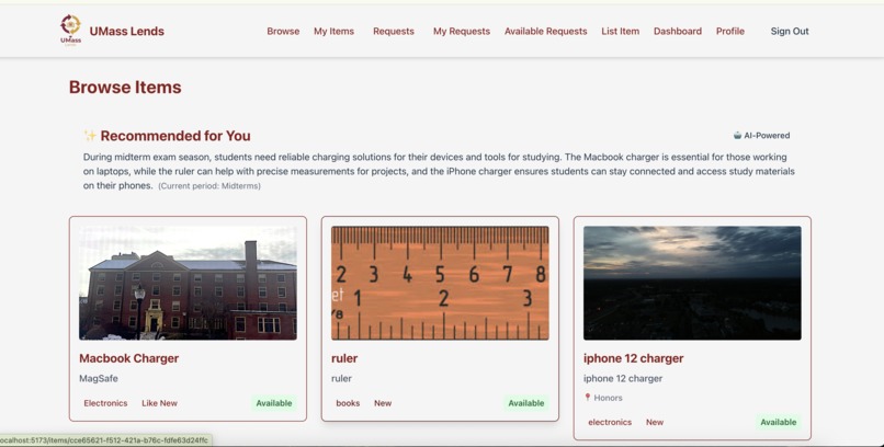 UMass Lends – screenshot 1