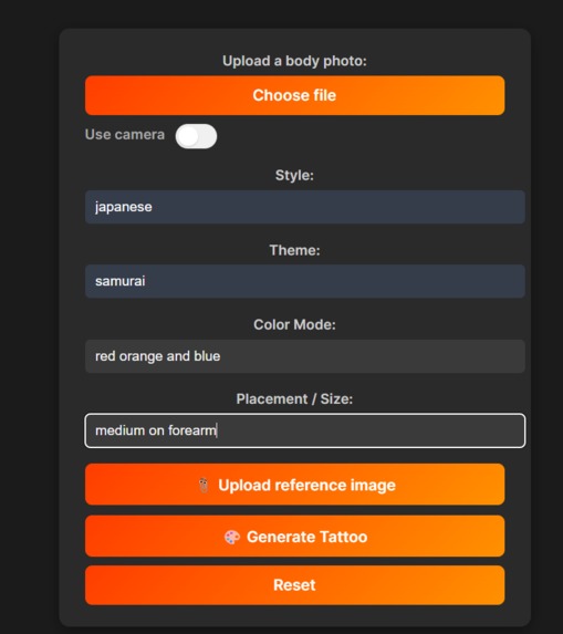 Tattoo Generator – screenshot 1