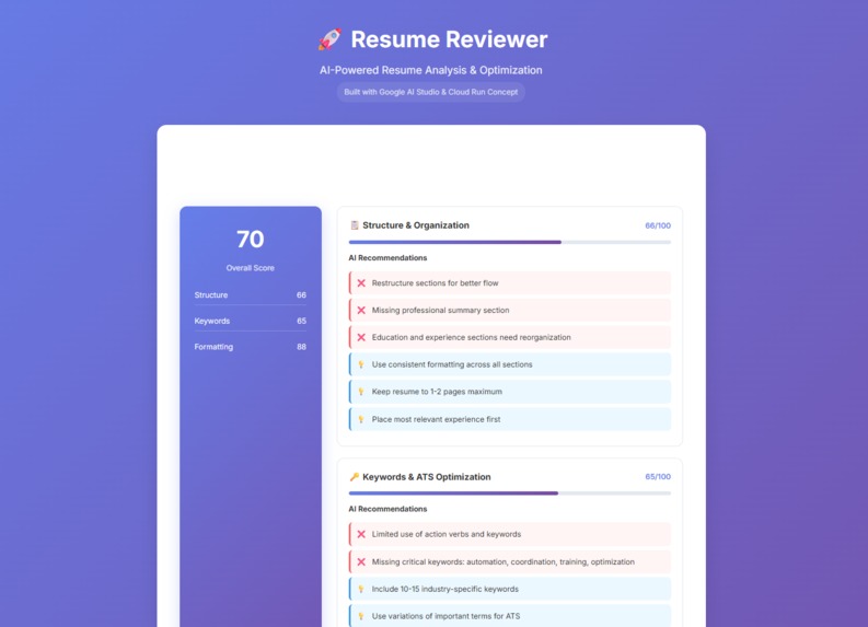 Resume Reviewer – screenshot 3