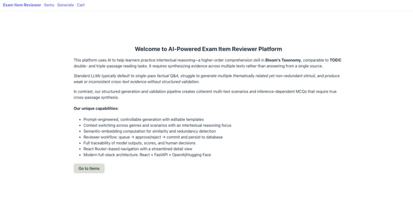 Reading Inference Skills: Exam Content Builder and Reviewer – screenshot 1