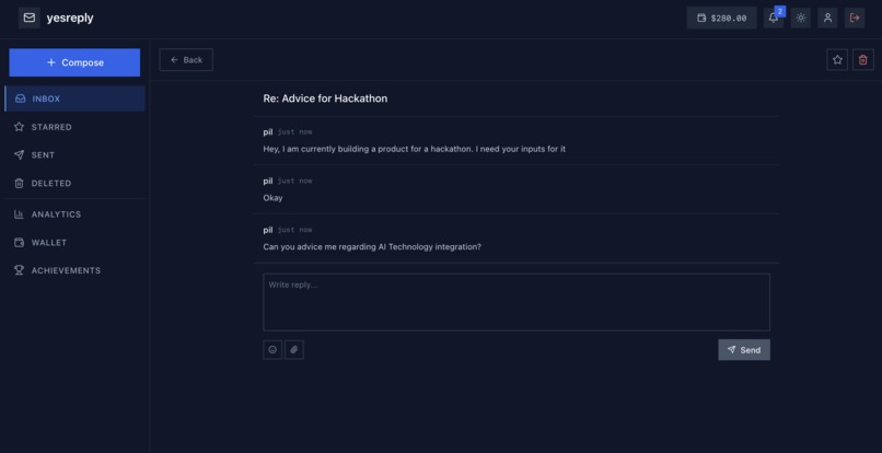 yesreply – screenshot 14