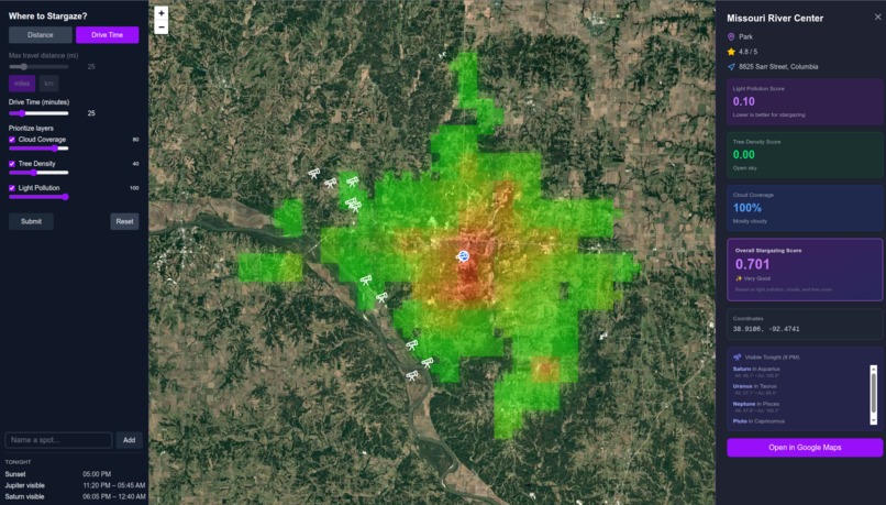 wheretostargaze.us – screenshot 2