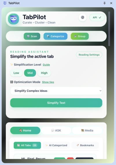 TabSense – screenshot 1