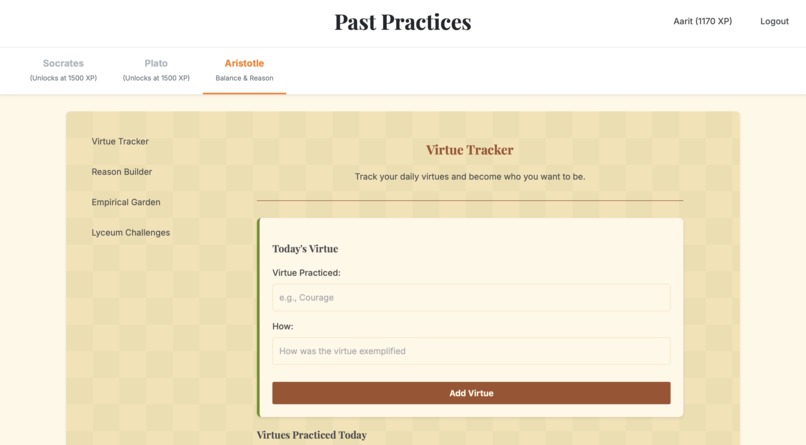 PastPractices – screenshot 2