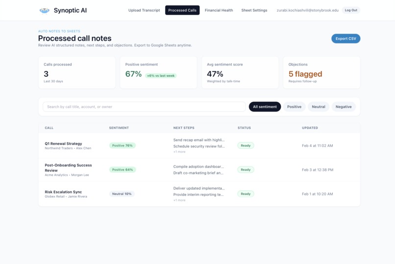 Synoptic AI – screenshot 2