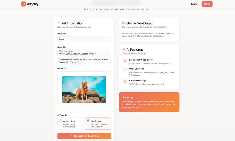 Adoptify – screenshot 3