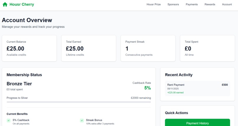 Housr Cherry Rewards Platform – screenshot 3
