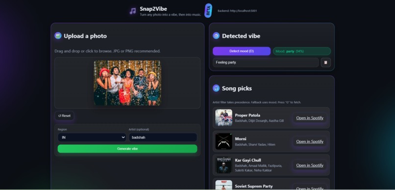 Snap2Vibe – screenshot 1