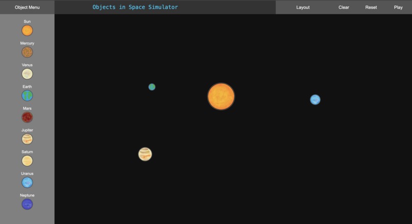 OSS (Objects in Space Simulator) – screenshot 1