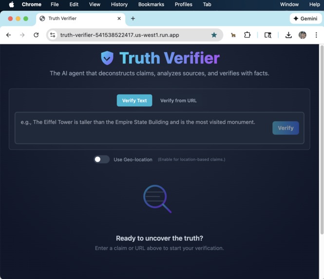 Truth Verifier: An AI Fact-Checking Agent – screenshot 8