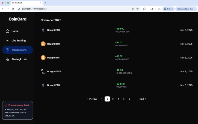 CoinCard – screenshot 1