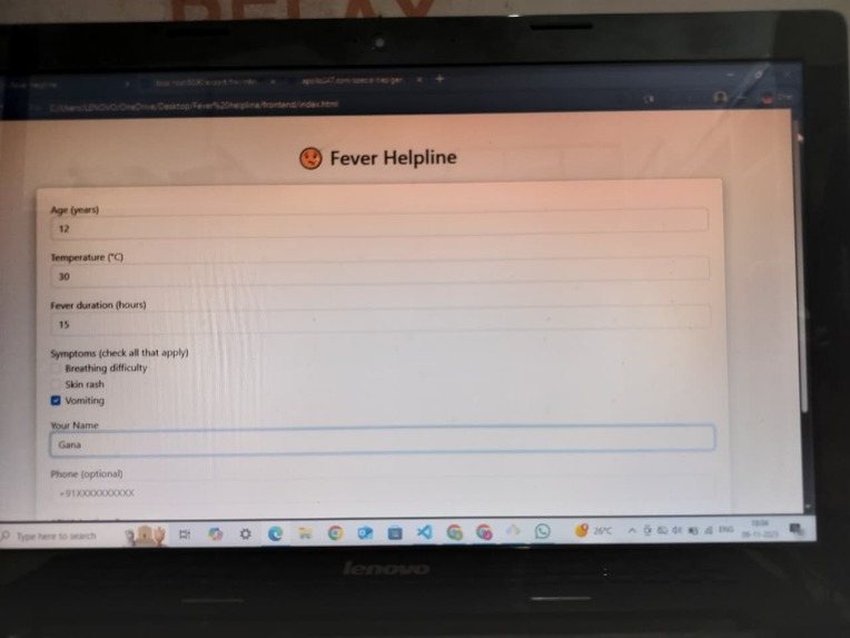 Fever Helpline – screenshot 1
