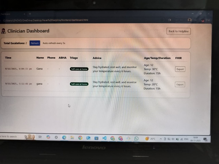 Fever Helpline – screenshot 3