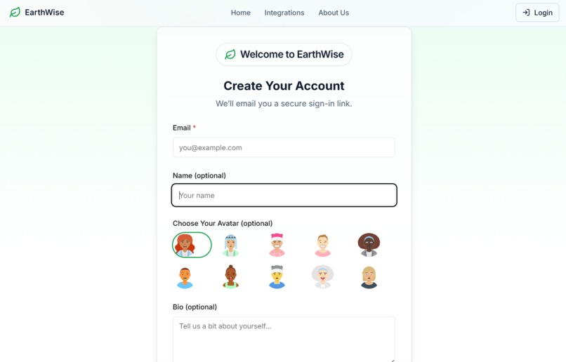 EarthWise – AI-personalized eco & wellness coach  – screenshot 3