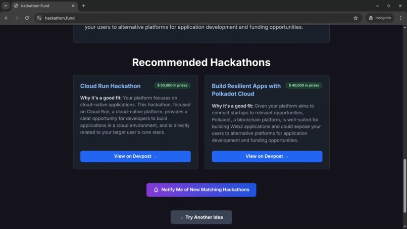 hackathon.fund – screenshot 4
