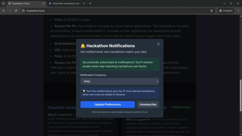 hackathon.fund – screenshot 5
