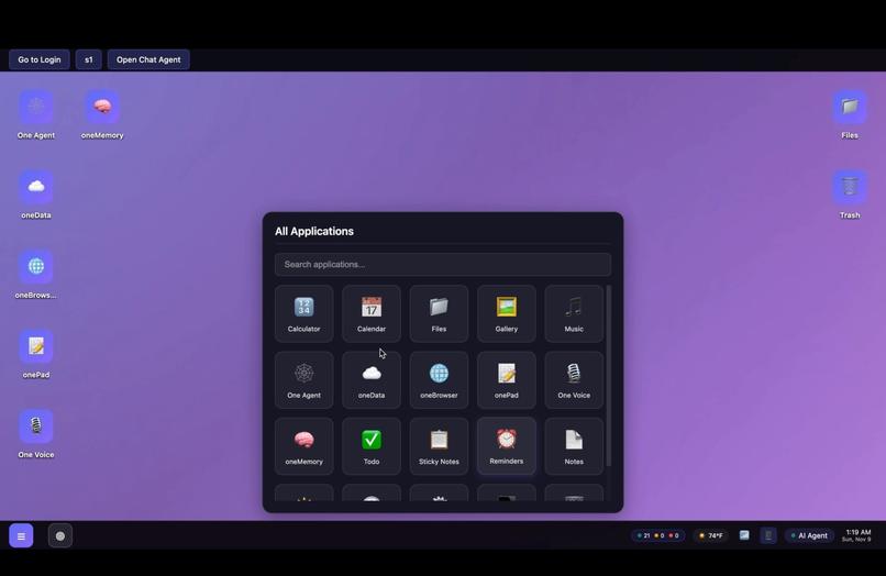 oneOS – screenshot 1