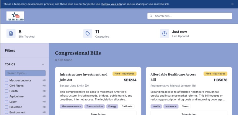 For the Record – screenshot 2
