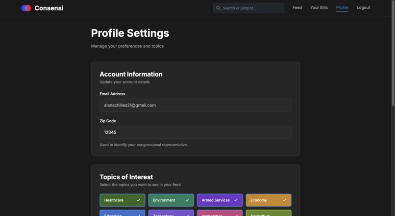 Consensi – screenshot 3