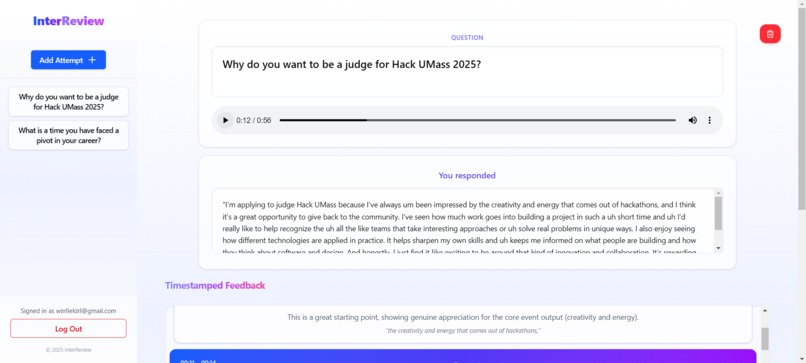 InterReview – screenshot 1