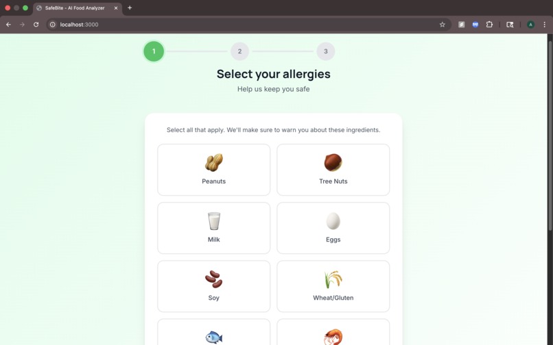SafeBite – screenshot 2