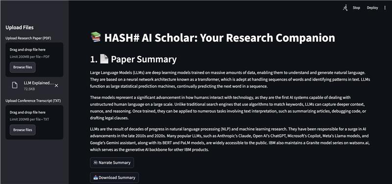 HASH# AI SCHOLAR – screenshot 2