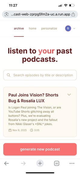 yourcast! - Personalized AI Podcast App – screenshot 5