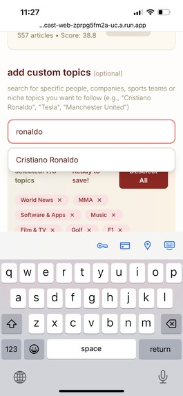 yourcast! - Personalized AI Podcast App – screenshot 4