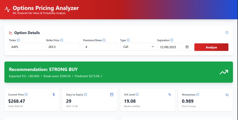 Stock Options Analyzer – screenshot 4